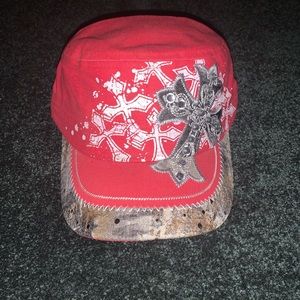 JEWELED CROSS HAT